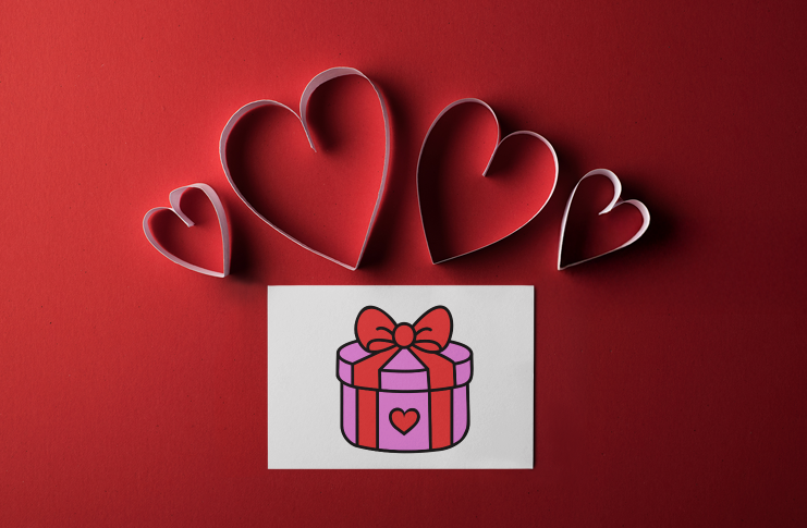 Valentines Present SVG: Valentines Cut File (Digital Download)