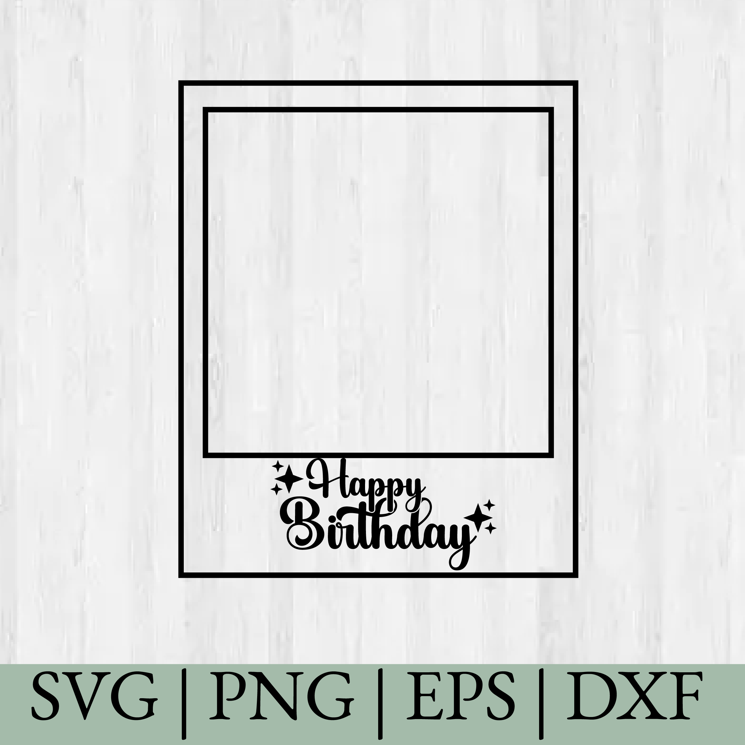 Polaroid Photo Frame SVG – Minimal Aesthetic Template | Digital Download