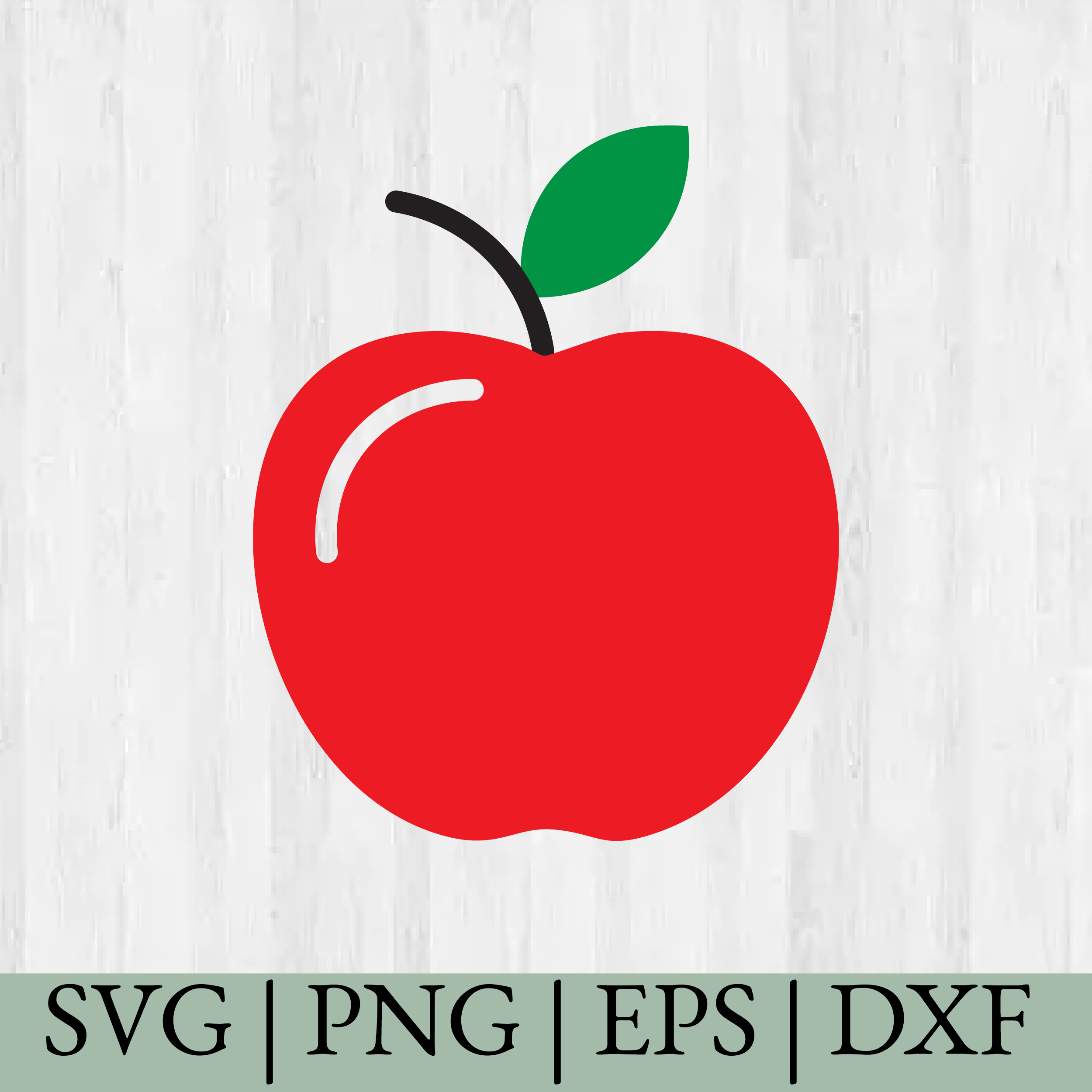 Red Apple SVG – Teacher & School Apple Clipart for Cricut and Silhouette