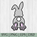 Bunny Bum SVG | Cute Easter Bunny Butt Cut File | Funny Rabbit SVG for Cricut & Silhouette