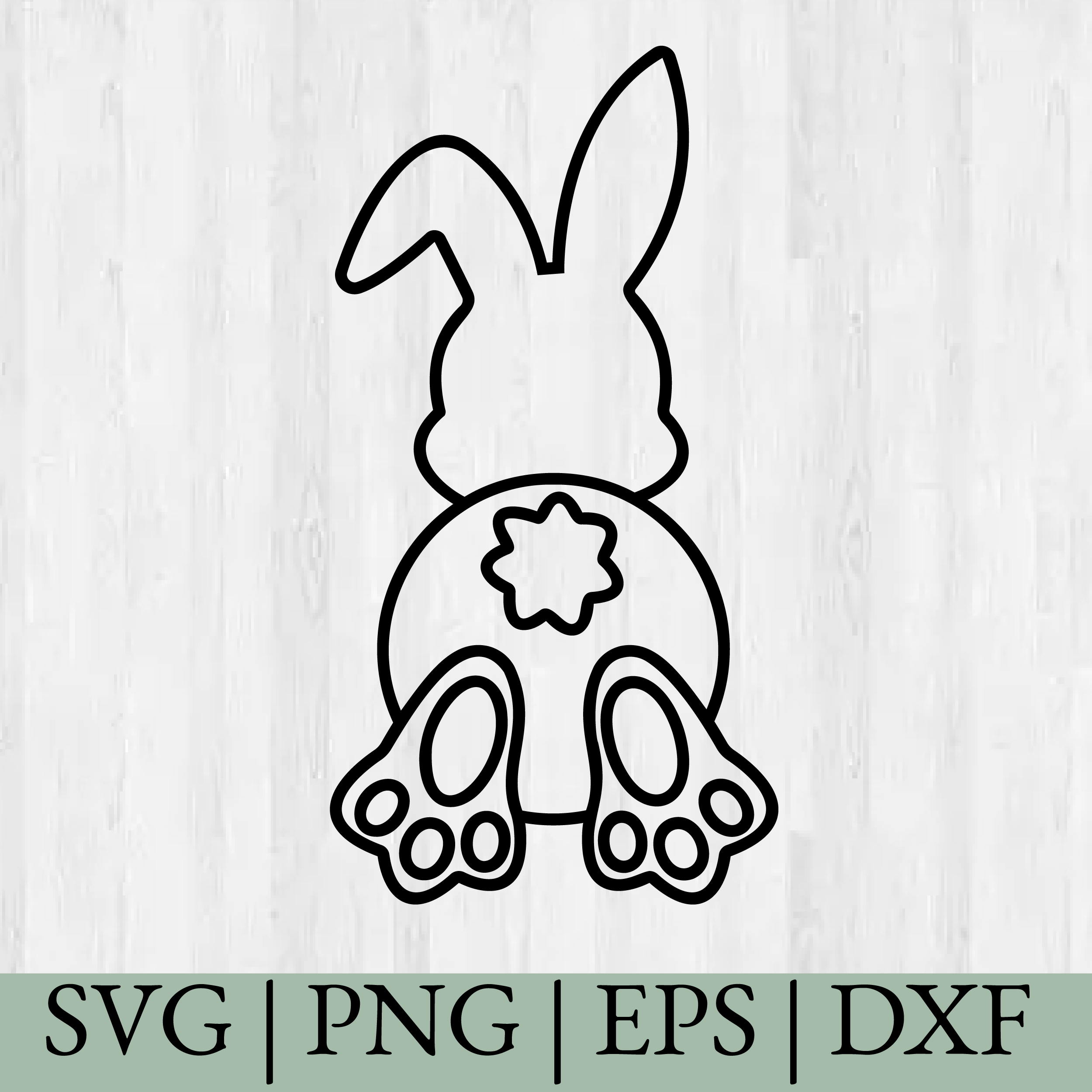 Bunny Bum SVG | Cute Easter Bunny Butt Cut File | Funny Rabbit SVG for Cricut & Silhouette