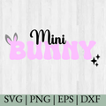 Mini Bunny, Easter SVG, Matching, Cute, Easter Bunny, Cricut Cut Files, Instant Download