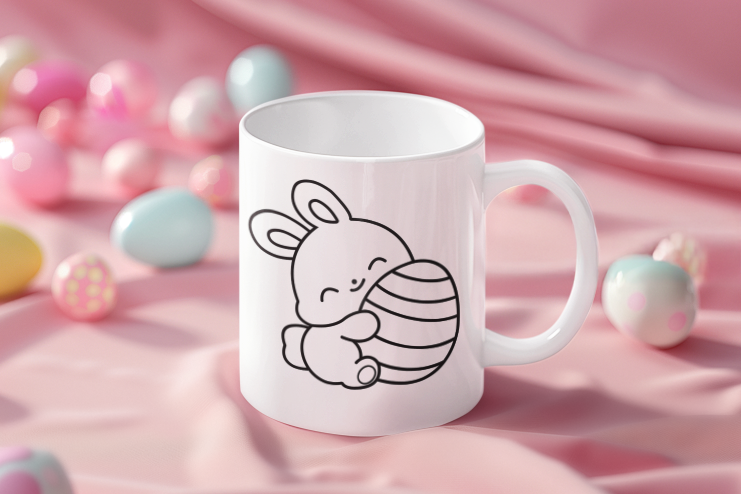 Kawaii Easter Bunny Bundle SVG: Cricut & Sublimation Cut Files (Digital Download