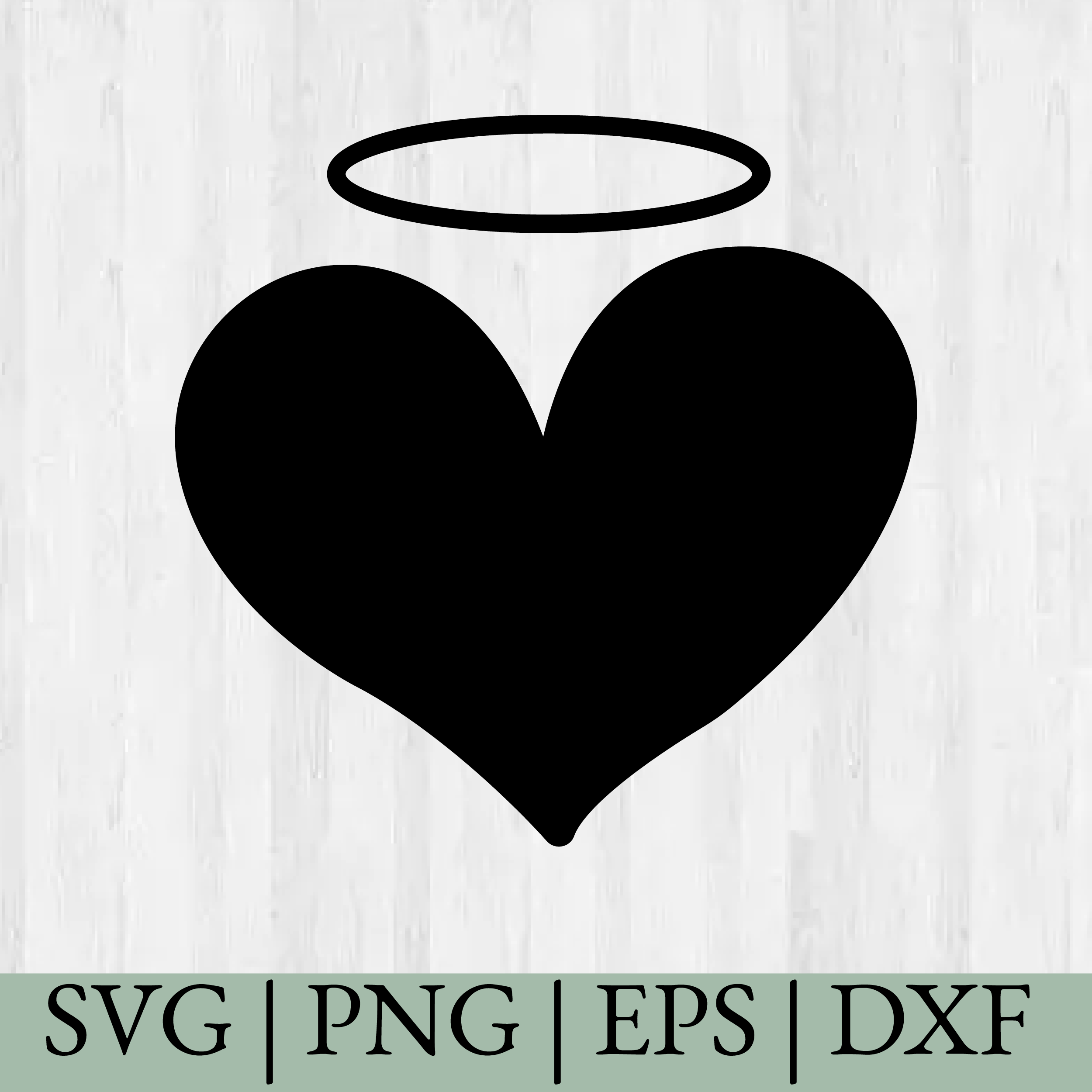 Valentines Heart with Halo SVG- Cricut SVG, Cricut Cut Files, Instant Download