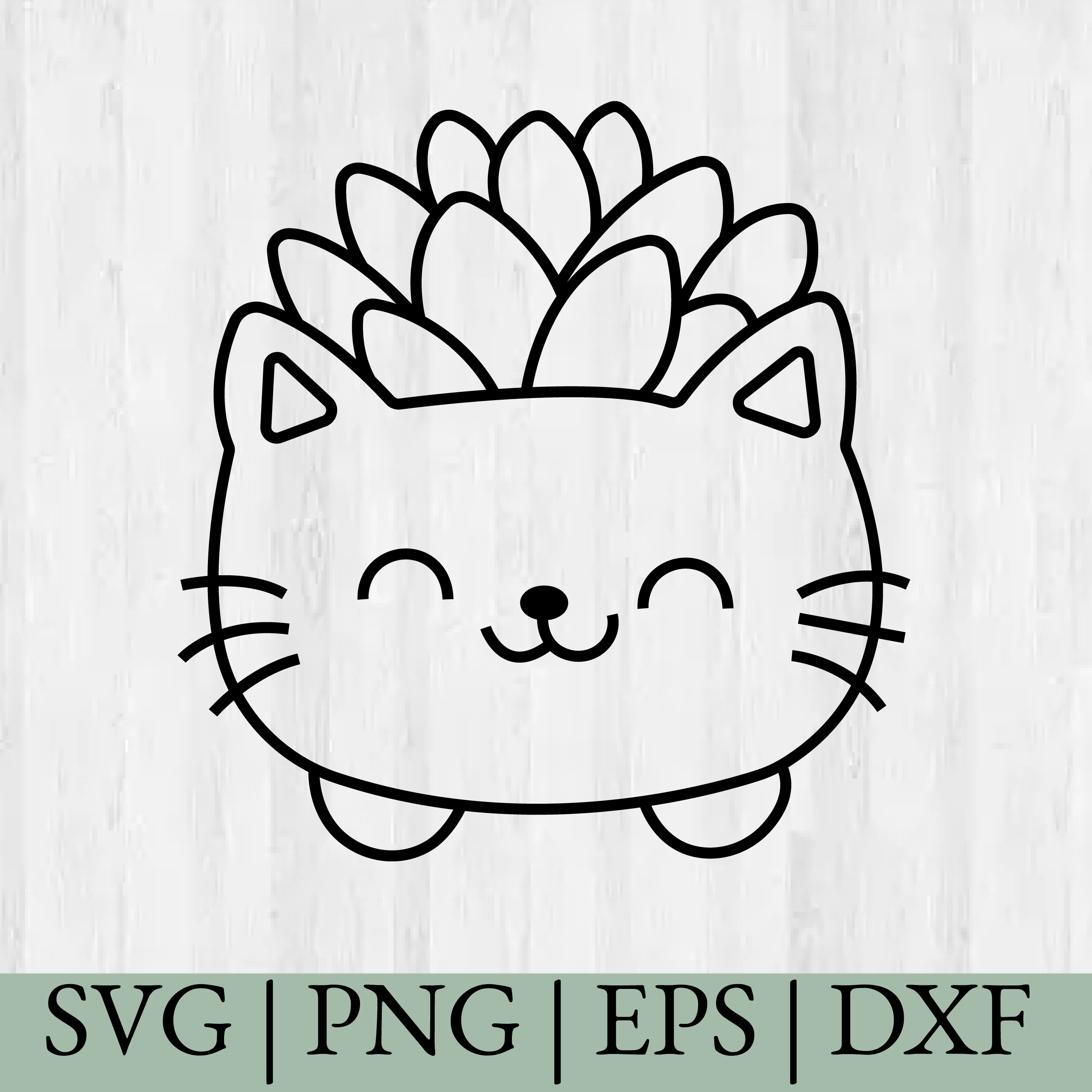 Cute Kawaii Cat Plant pot - Garden SVG, Cricut cut files, Silhouette cut files, Instant download