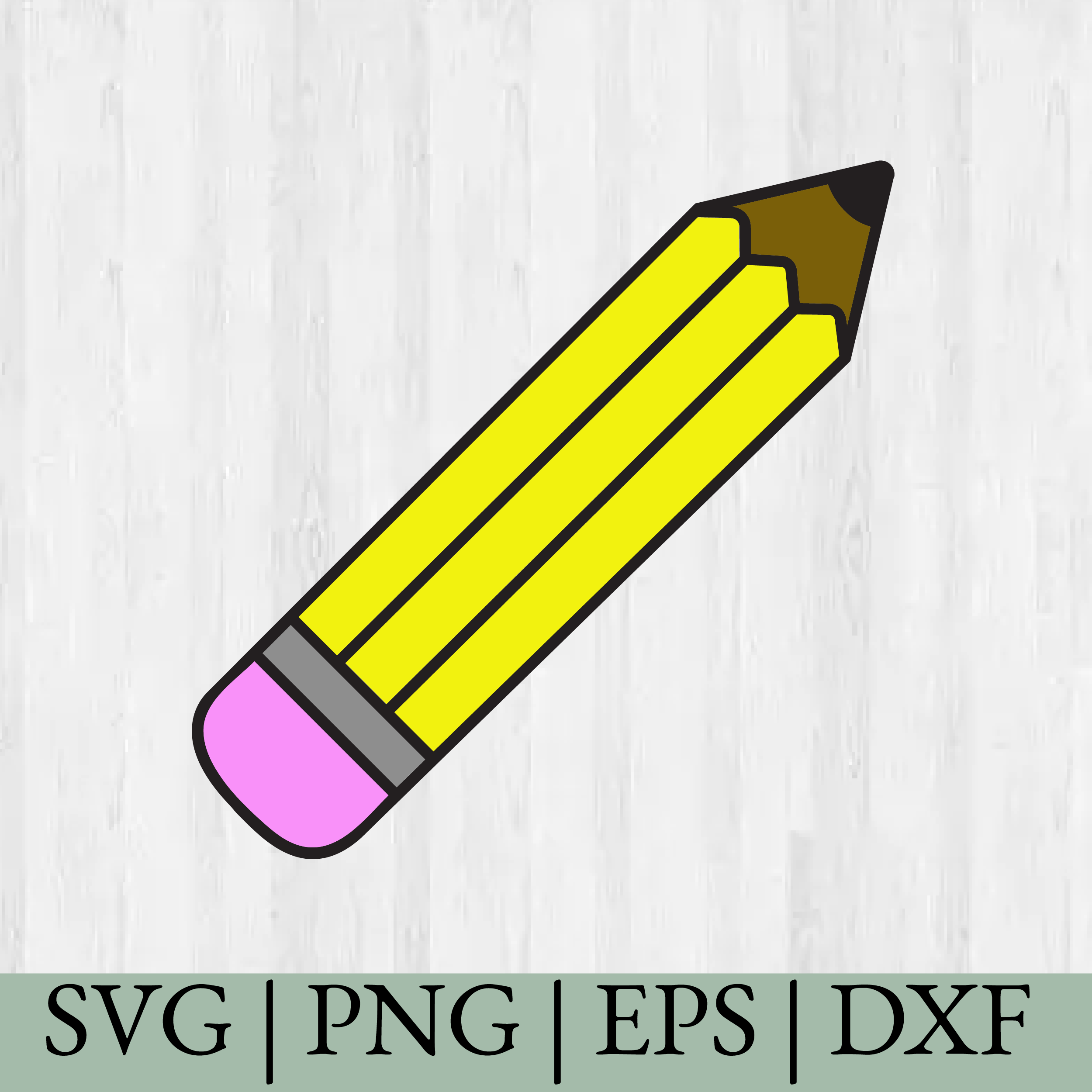 Cute Pencil SVG – School & Teacher Pencil Clipart for Cricut and Silhouette