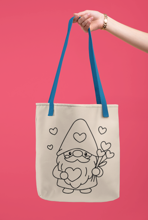 Valentines Gnome Outline SVG: Valentines Cut File (Digital Download)